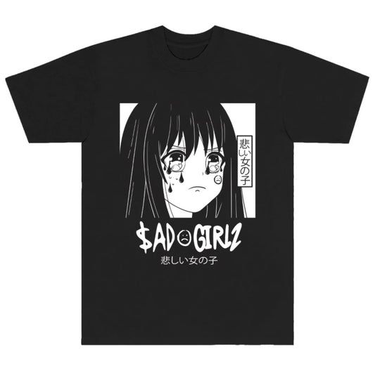 CAMISETA SAD GIRLZ - NEGRO