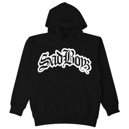 SUDADERA CON CAPUCHA PARA PERROS CON EL LOGOTIPO DE SADBOYZ - NEGRO