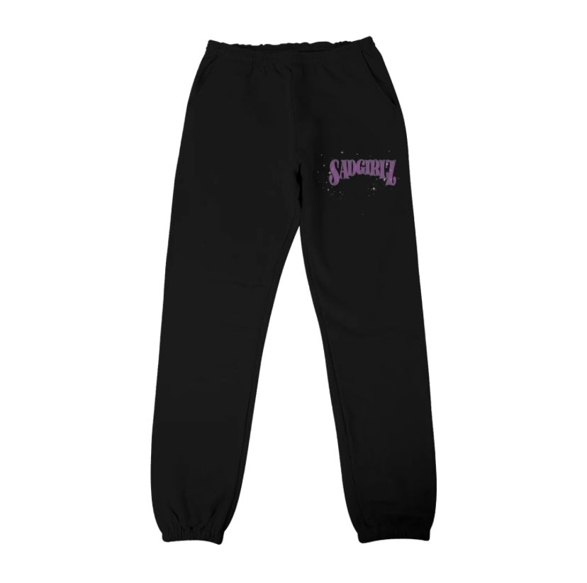 PANTALÓN DE DIAMANTES DE IMITACIÓN SADGIRLZ - NEGRO