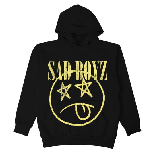 SUDADERA CON CAPUCHA SB SAD FACE - NEGRO